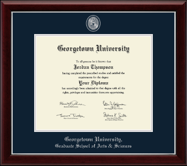 Georgetown University diploma frame - Pewter Masterpiece Medallion Diploma Frame in Gallery Silver