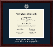 Georgetown University Pewter Masterpiece Medallion Diploma Frame in Gallery Silver