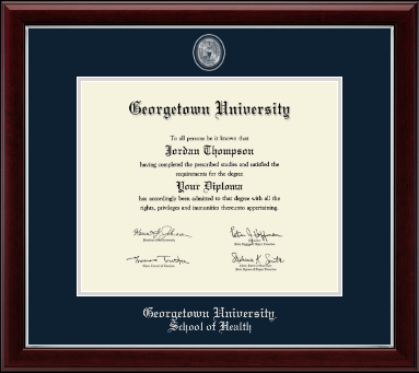 Georgetown University diploma frame - Masterpiece Medallion Diploma Frame in Gallery Silver