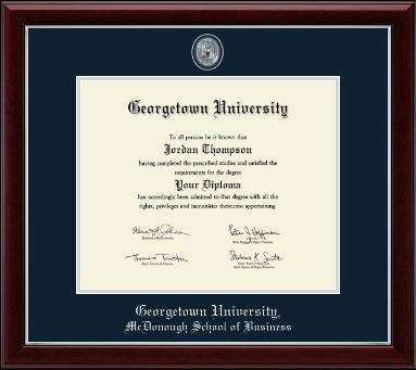 Georgetown University diploma frame - PewterMasterpiece Medallion Diploma Frame in Gallery Silver