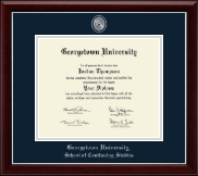 Georgetown University Pewter Masterpiece Medallion Diploma Frame in Gallery Silver
