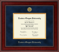 Eastern Oregon University Presidential Gold Engraved Diploma Frame in Jefferson