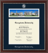 Georgetown University diploma frame - Campus Scene Masterpiece Diploma Frame in Chateau