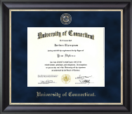 University of Connecticut Regal Edition Diploma Frame in Noir