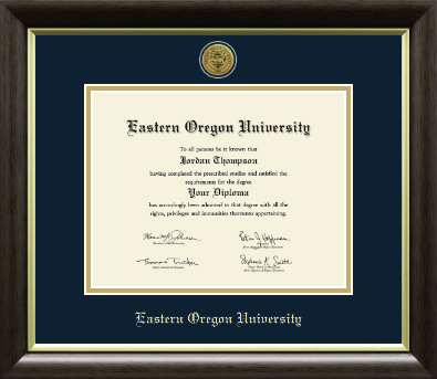 Eastern Oregon University diploma frame - Gold Engraved Medallion Diploma Frame in Hampshire