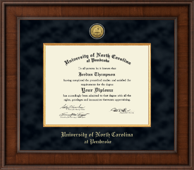 University of North Carolina at Pembroke diploma frame - Presidential Gold Engraved Diploma Frame in Madison