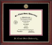 St. Cloud State University Masterpiece Medallion Diploma Frame in Kensington Gold