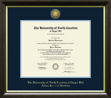 University of North Carolina Chapel Hill diploma frame - Gold Engraved Medallion Diploma Frame in Hampshire