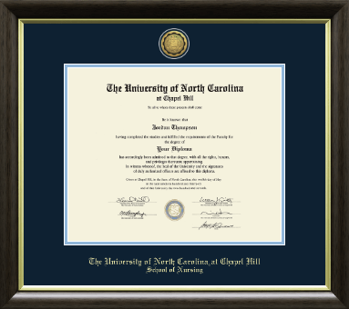 University of North Carolina Chapel Hill diploma frame - Gold Engraved Medallion Diploma Frame in Hampshire