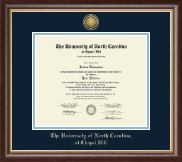 University of North Carolina Chapel Hill diploma frame - Gold Engraved Medallion Diploma Frame in Hampshire