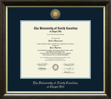 University of North Carolina Chapel Hill diploma frame - Gold Engraved Medallion Diploma Frame in Hampshire