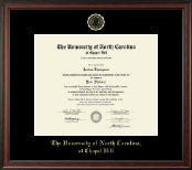 University of North Carolina Chapel Hill diploma frame - Gold Embossed Diploma Frame in Studio