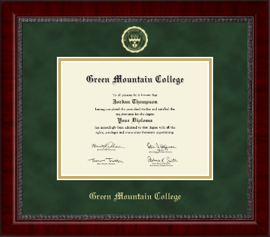 Green Mountain College diploma frame - Gold Embossed Diploma Frame in Sutton