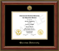 Quantum University diploma frame - Gold Engraved Medallion Diploma Frame in Brighton