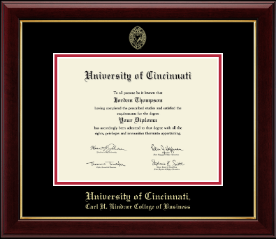 University of Cincinnati diploma frame - Gold Embossed Diploma Frame in Gallery