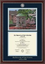 University of North Carolina Chapel Hill diploma frame - Campus Scene Masterpiece Diploma Frame in Chateau
