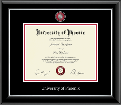 University of Phoenix diploma frame - Masterpiece Medallion Diploma Frame in Onyx Silver