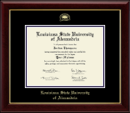 Louisiana State University of Alexandria Gold Embossed Diploma Frame in Gallery