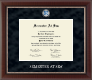 Semester At Sea Regal Edition Certificate Frame in Chateau