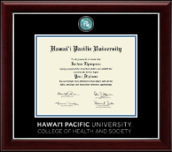 Hawaii Pacific University Masterpiece Medallion Diploma Frame in Gallery Silver