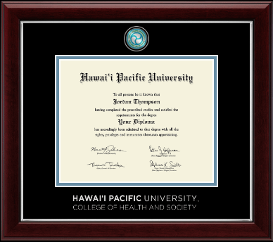 Hawaii Pacific University diploma frame - Masterpiece Medallion Diploma Frame in Gallery Silver
