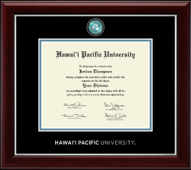 Hawaii Pacific University diploma frame - Masterpiece Medallion Diploma Frame in Gallery Silver