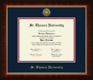 St. Thomas University diploma frame - Gold Engraved Medallion Diploma Frame in Murano