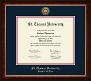 St. Thomas University diploma frame - Gold Engraved Medallion Diploma Frame in Murano