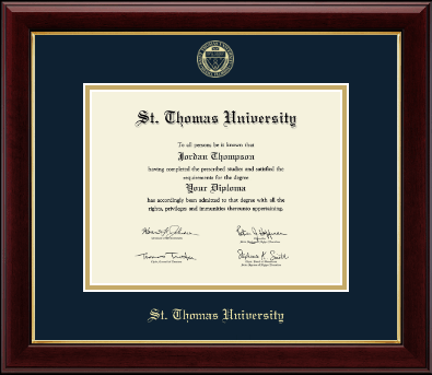 St. Thomas University diploma frame - Gold Embossed Diploma Frame in Gallery