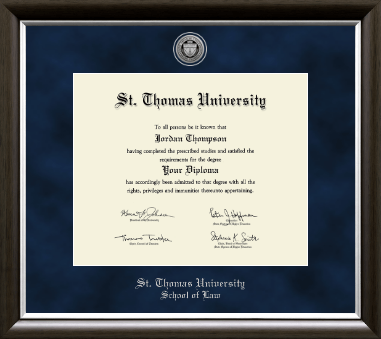 St. Thomas University diploma frame - Silver Engraved Medallion Diploma Frame in Devonshire