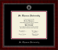 St. Thomas University Silver Embossed Diploma Frame in Sutton