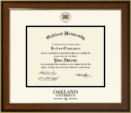 Oakland University Dimensions Diploma Frame in Westwood
