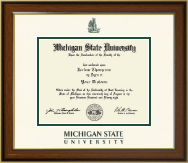 Michigan State University Dimensions Diploma Frame in Westwood