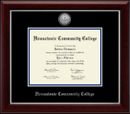 Housatonic Community College diploma frame - Silver Engraved Medallion Diploma Frame in Gallery Silver