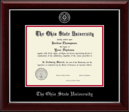 Silver Embossed Diploma Frame