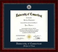 University of Connecticut diploma frame - Silver Engraved Medallion Diploma Frame in Sutton