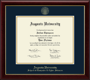 Augusta University Gold Embossed Diploma Frame in Gallery