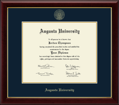 Augusta University diploma frame - Gold Embossed Diploma Frame in Gallery