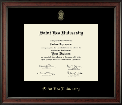 Saint Leo University diploma frame - Gold Embossed Diploma Frame in Studio