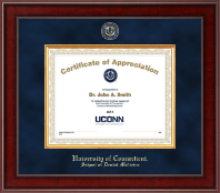 University of Connecticut School of Dental Medicine Presidential Masterpiece Certificate Frame in Jefferson