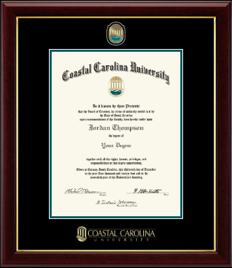 Coastal Carolina University diploma frame - Masterpiece Medallion Diploma Frame in Gallery