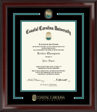 Coastal Carolina University diploma frame - Showcase Edition Diploma Frame in Encore