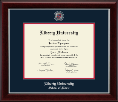 Liberty University diploma frame - Masterpiece Medallion Diploma Frame in Gallery Silver