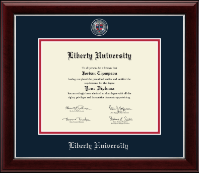 Liberty University diploma frame - Masterpiece Medallion Diploma Frame in Gallery Silver