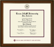 Texas A&M University at San Antonio Dimensions Diploma Frame in Westwood