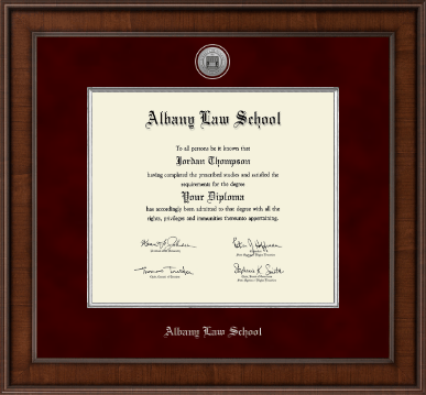 Albany Law School diploma frame - Presidential Silver Engraved Diploma Frame in Madison