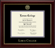Loras College diploma frame - Gold Embossed Diploma Frame in Gallery