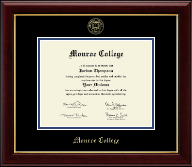 Monroe College diploma frame - Gold Embossed Diploma Frame in Gallery
