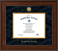 Cambridge College diploma frame - Presidential Gold Engraved Diploma Frame in Madison