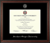 Southern Oregon University diploma frame - Silver Embossed Diploma Frame in Studio